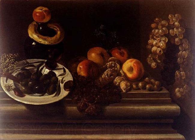Juan de  Espinosa Still-Life of Fruit and a Plate of Olives Spain oil painting art